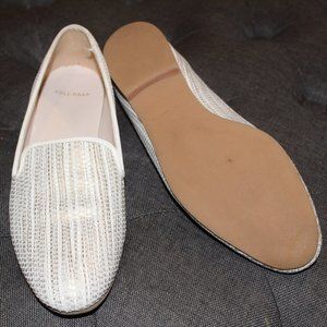 Cole Haan Sabrina White Gold Slip-on Loafer NWOB